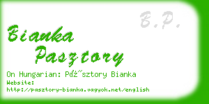 bianka pasztory business card